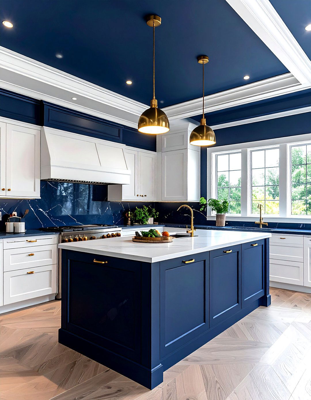 Painted kitchen ceiling - 30 maximalist kitchen ideas