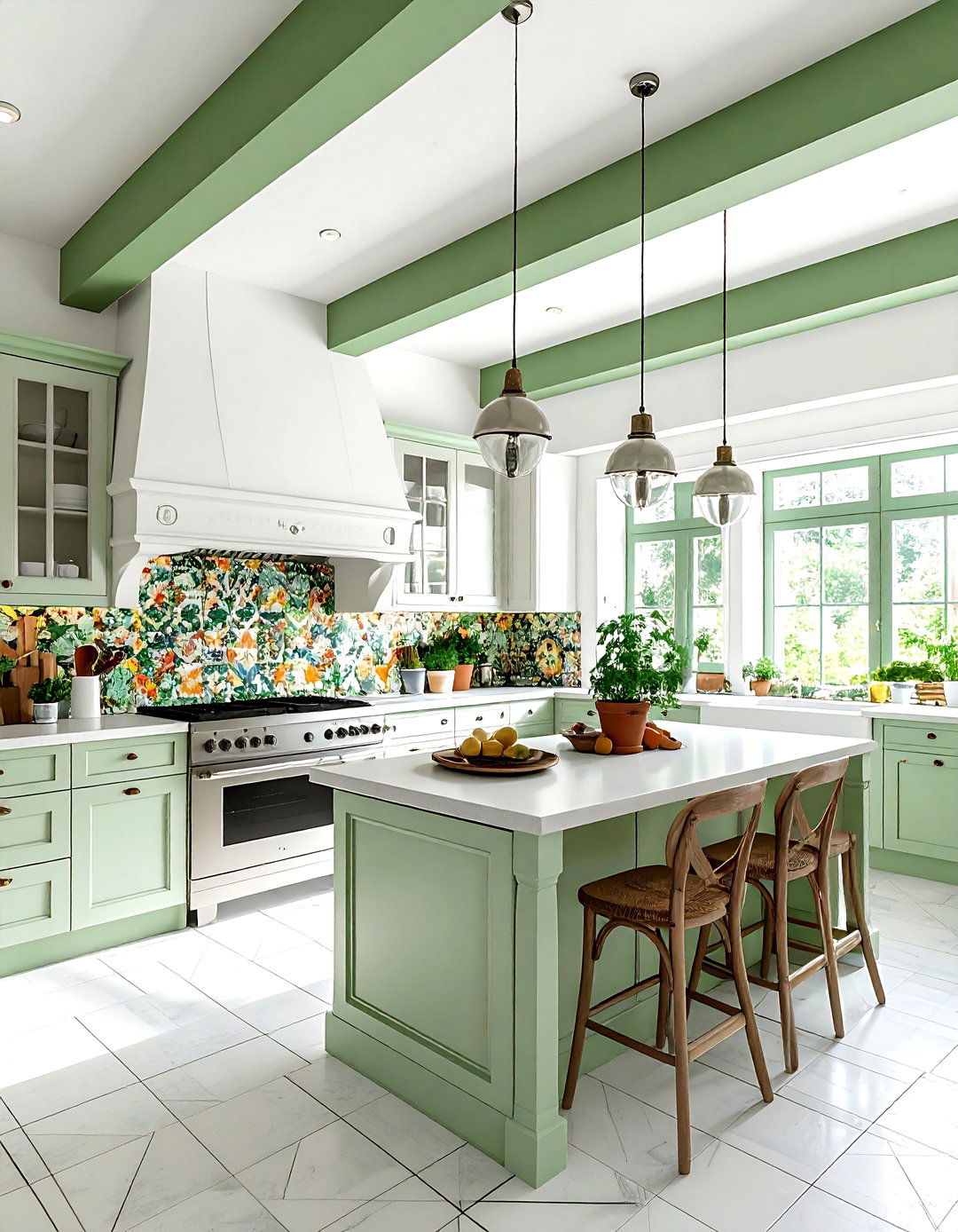 Painted kitchen ceiling beams - 30 kitchen beamed ceiling ideas