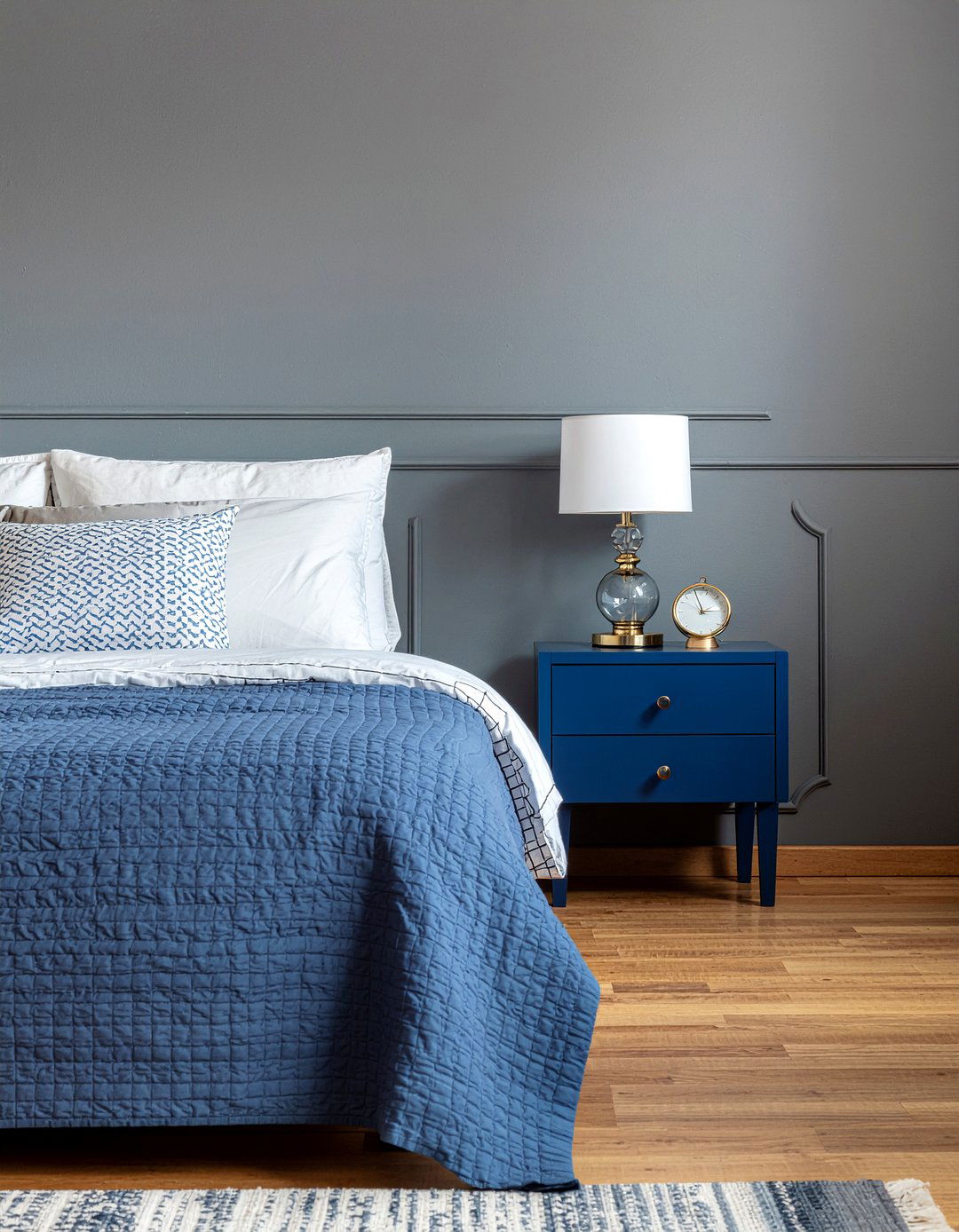 Painted nightstand - 30 bedroom on a budget ideas