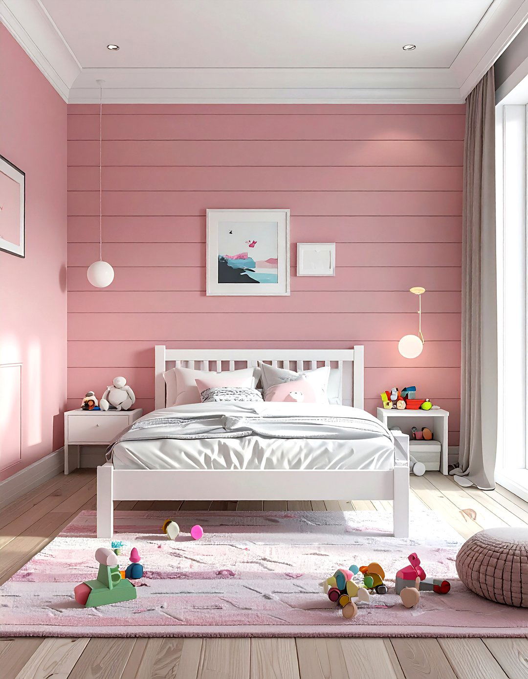 Painted shiplap kid bedroom - 30 shiplap wall ideas