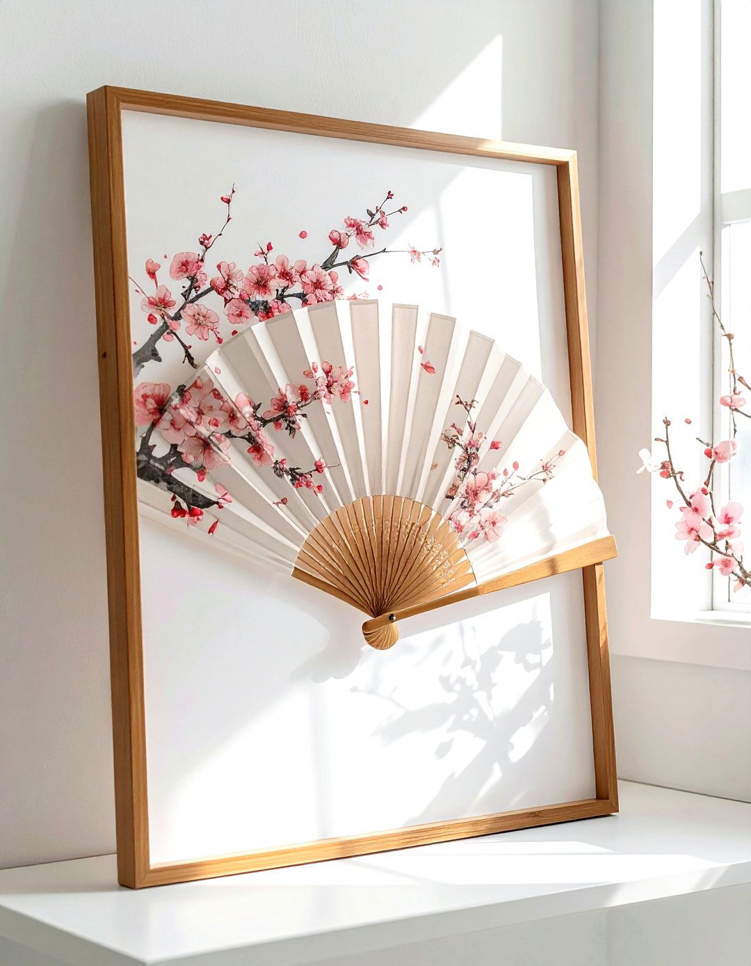 Painted silk fan - 30 chinoiserie decor ideas
