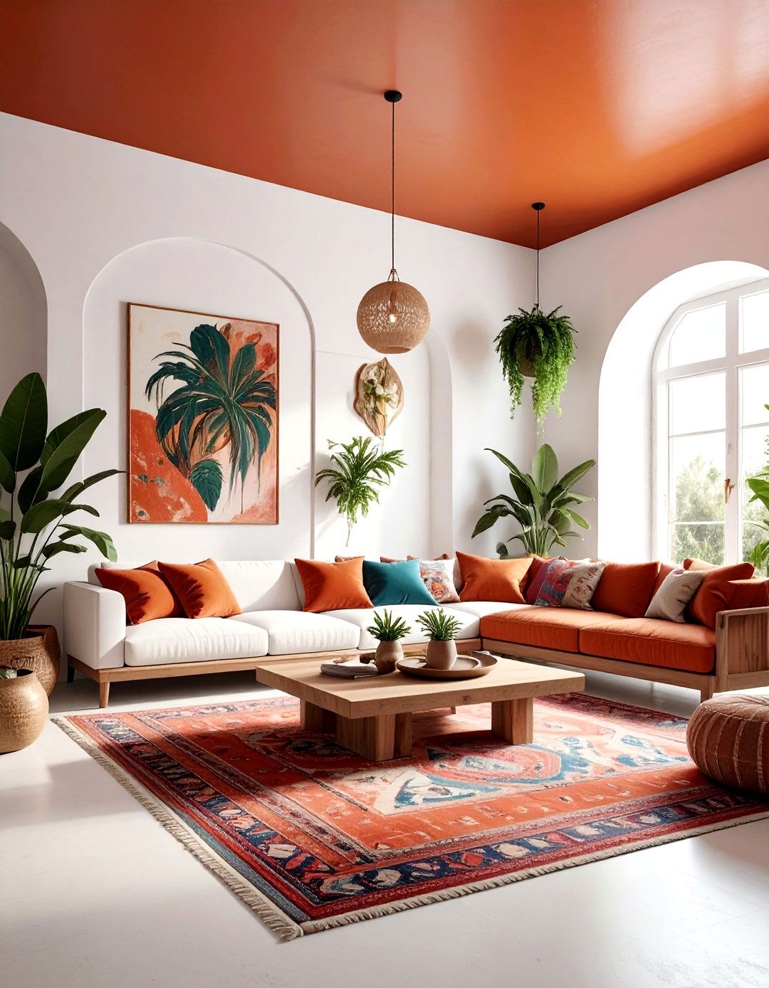 Painted smooth ceiling - 30 living room smooth ceiling ideas