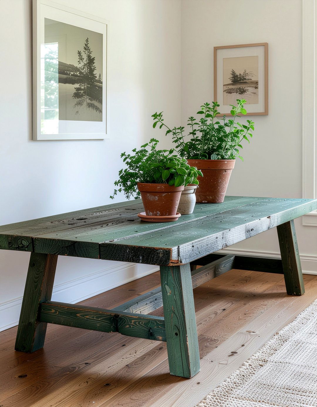 Painted wood table - 30 DIY dining table ideas