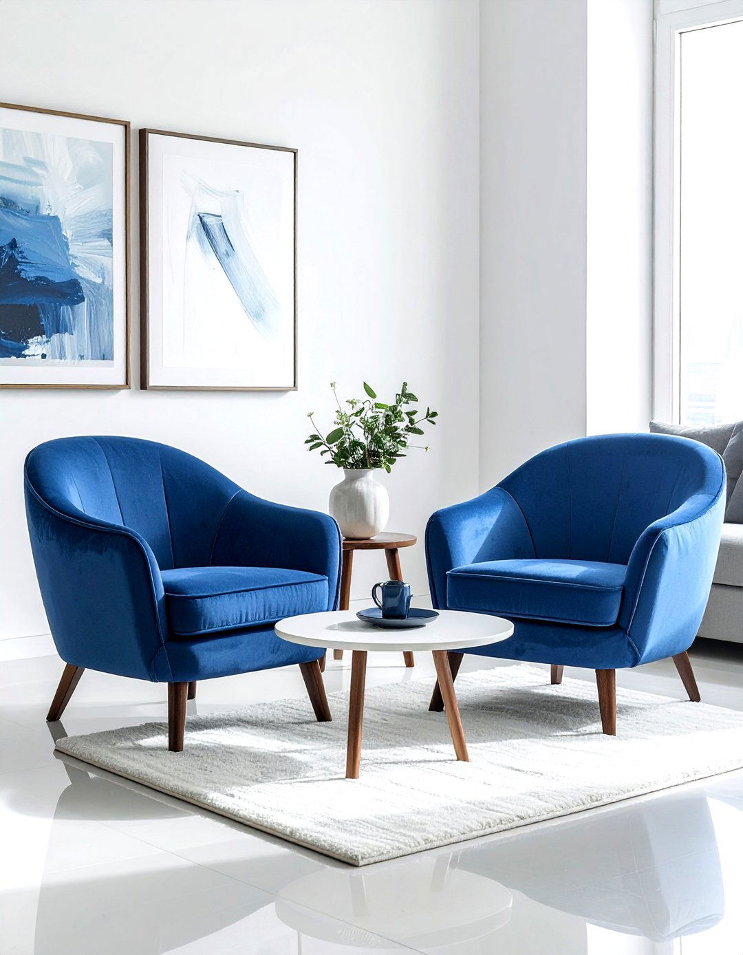 Pair of Slipper Chairs - 30 living room slipper chair ideas