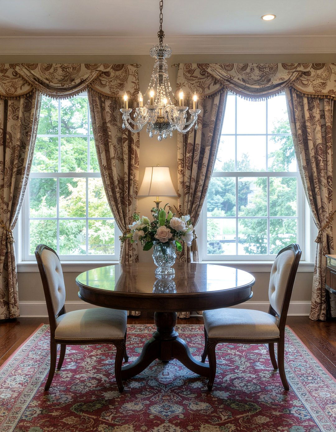 Paisley curtains dining room - 30 patterned curtain dining room ideas