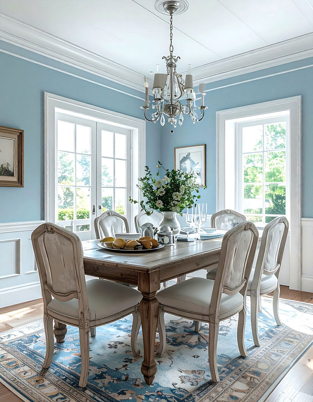 Pale Blue Dining Room - 30 dining room paint color ideas