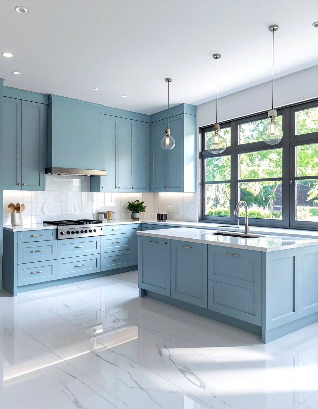 Pale Blue Kitchen Cabinets - 30 blue kitchen cabinet ideas
