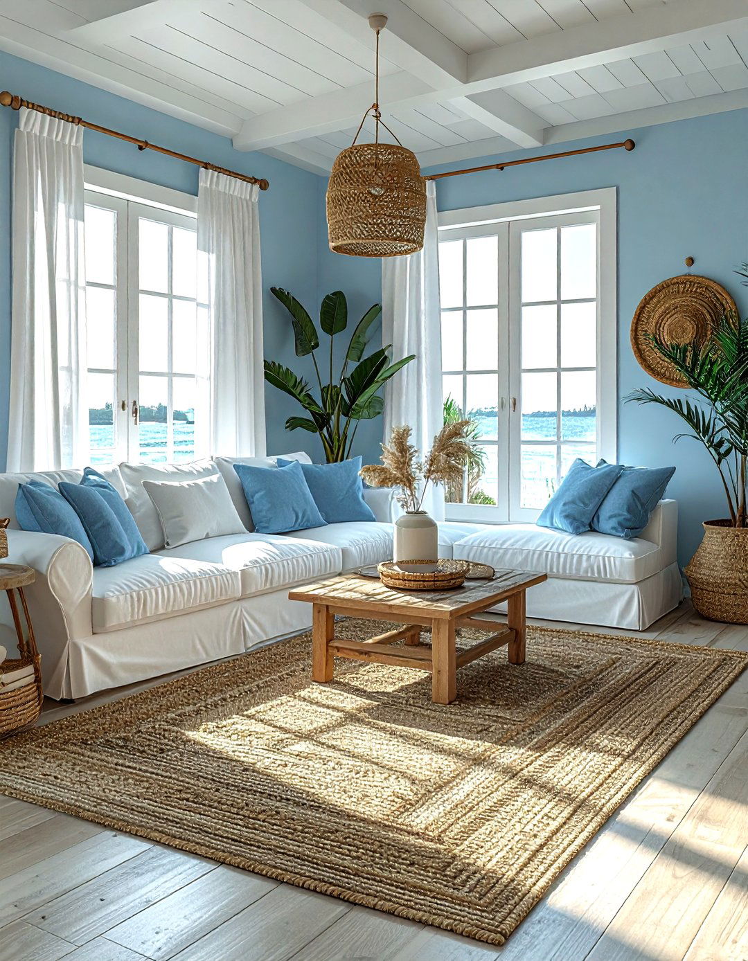 Pale Blue Living Room - 30 living room paint color ideas