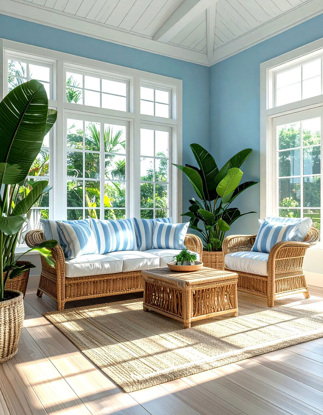 Pale Blue Sunroom - 30 blue decor ideas