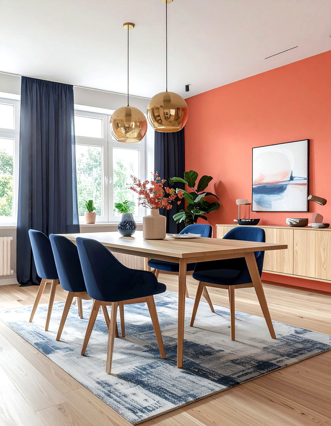 Pale Coral Dining Room - 30 pastel dining room ideas