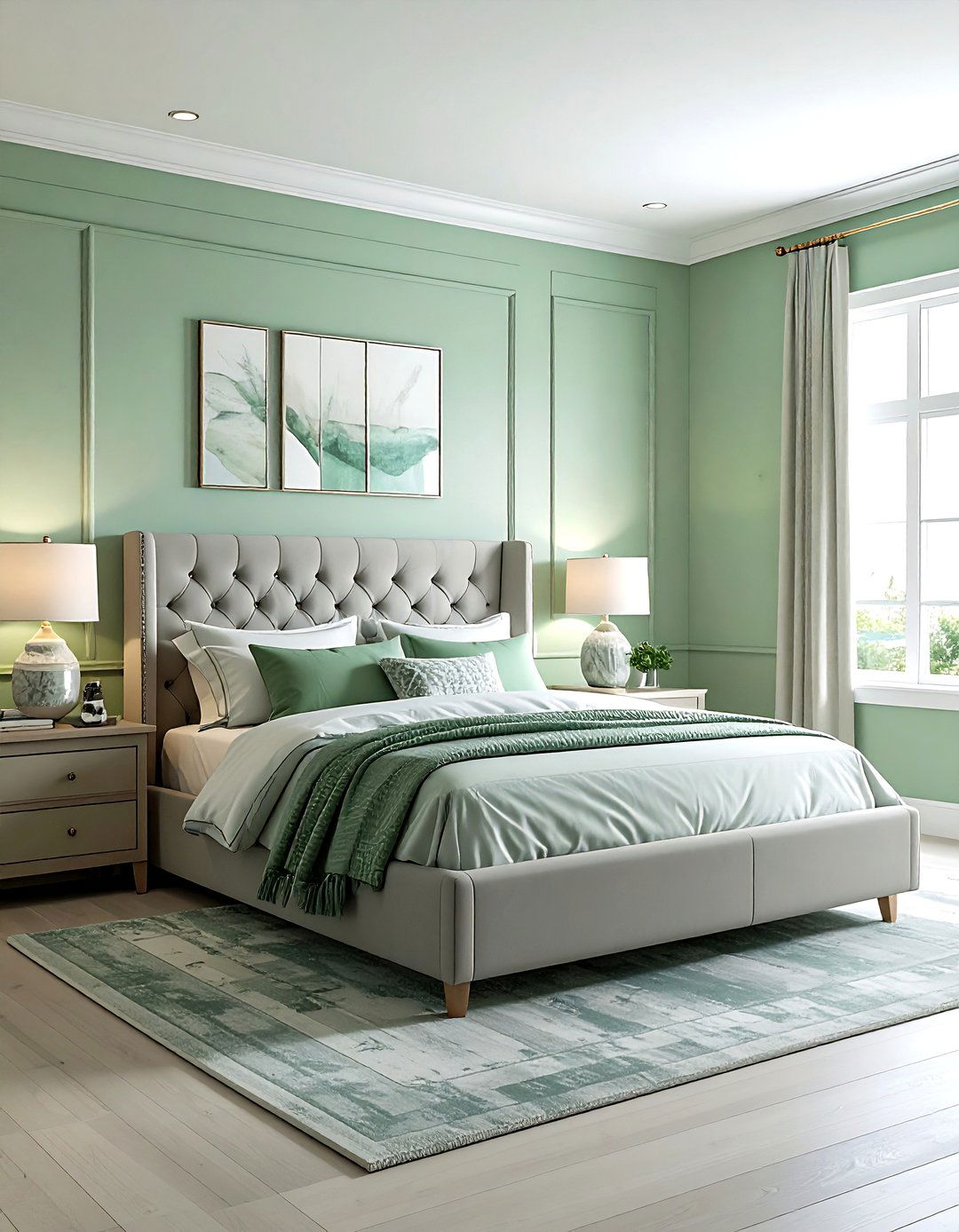 Pale Green Coastal Bedroom - 30 coastal green bedroom ideas