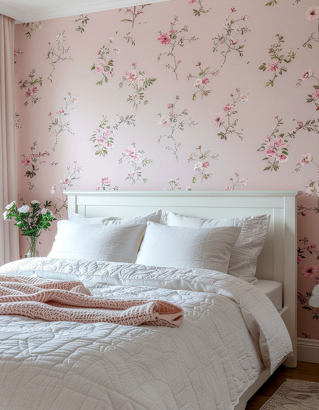 Pale Pink Wallpaper - 30 pastel bedroom ideas