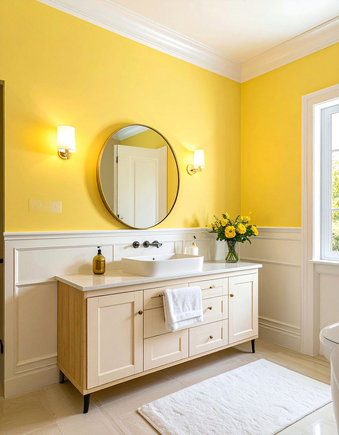 Pale Yellow Bathroom Walls - 30 yellow bathroom ideas