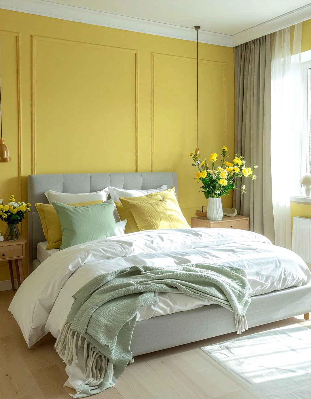 Pale Yellow Bedroom - 30 bedroom paint color ideas