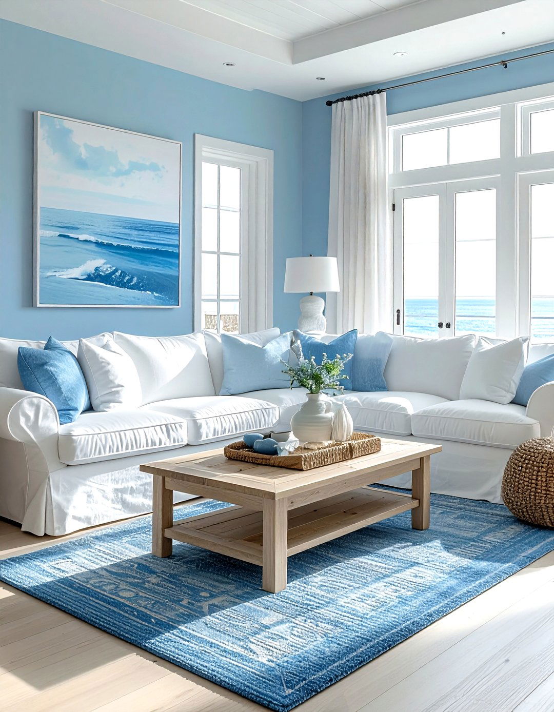 Pale blue living room - 30 living room paint ideas