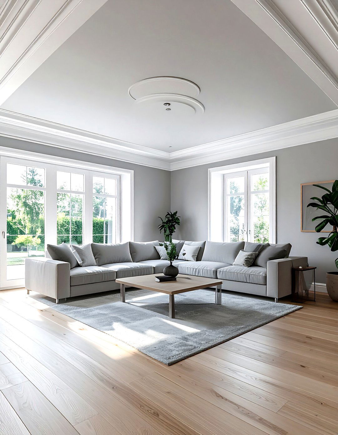 Pale grey living room ceiling - 30 living room painted ceiling ideas