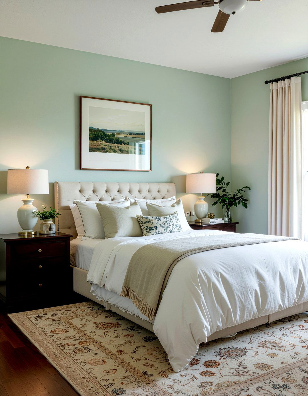 Pale sage green - 30 Georgian bedroom ideas