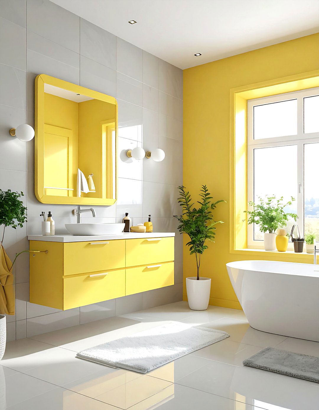 Pale yellow bathroom accents - 30 pastel bathroom ideas