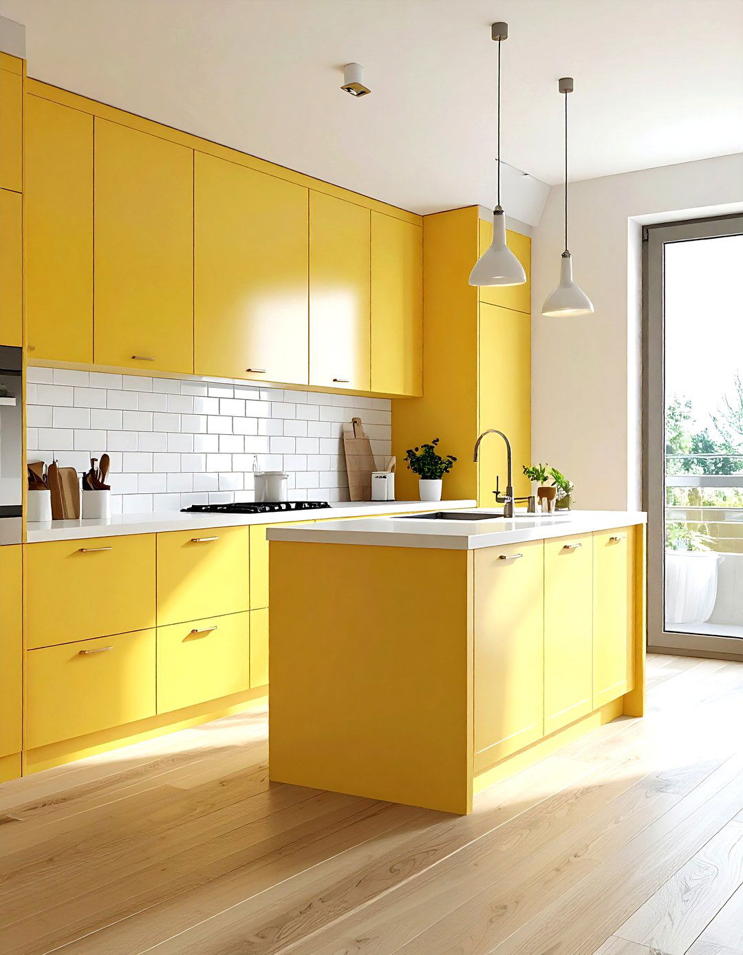 Pale yellow kitchen cabinets - 30 yellow and white kitchen ideas