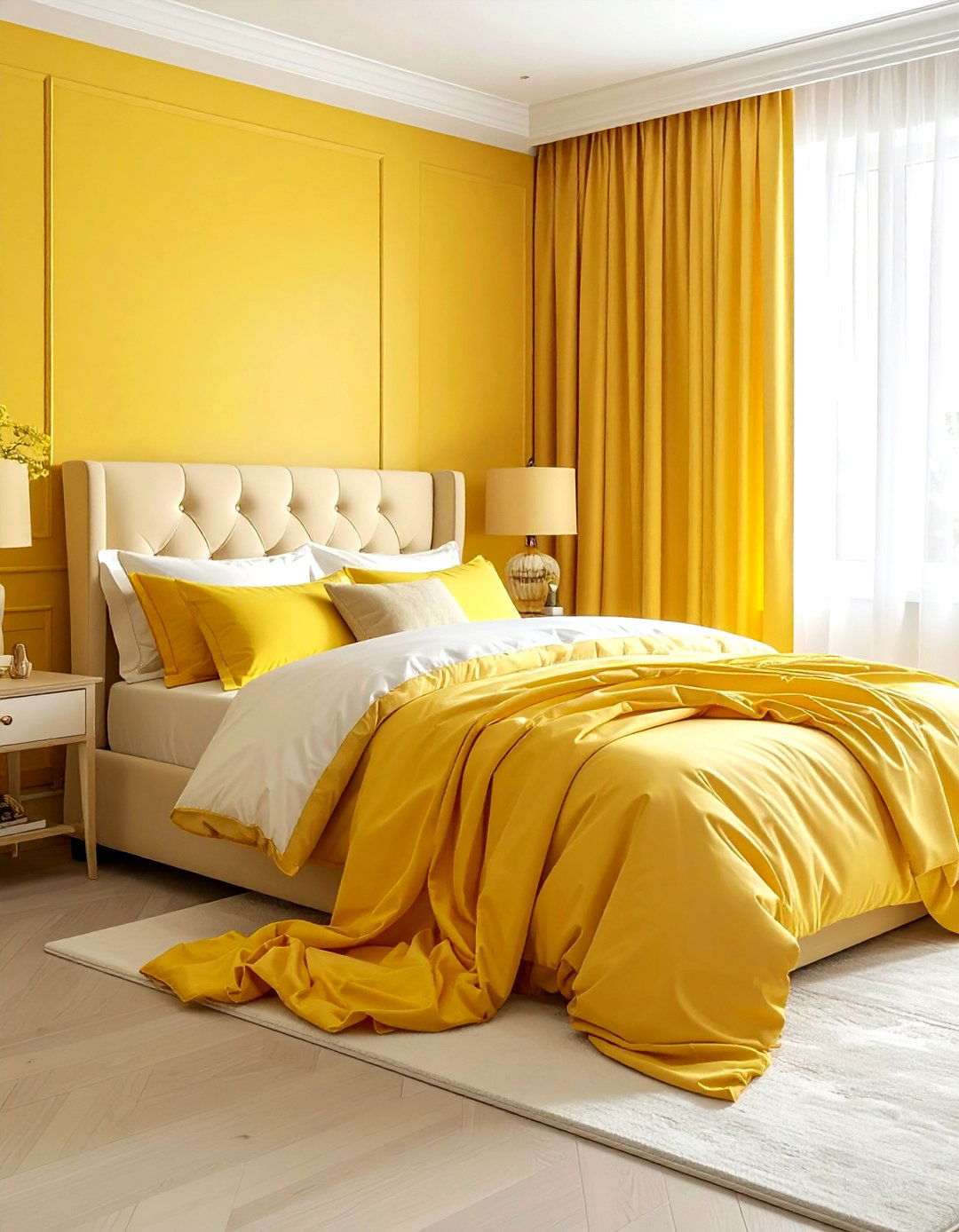 Pale yellow primary bedroom - 30 yellow bedroom decor ideas
