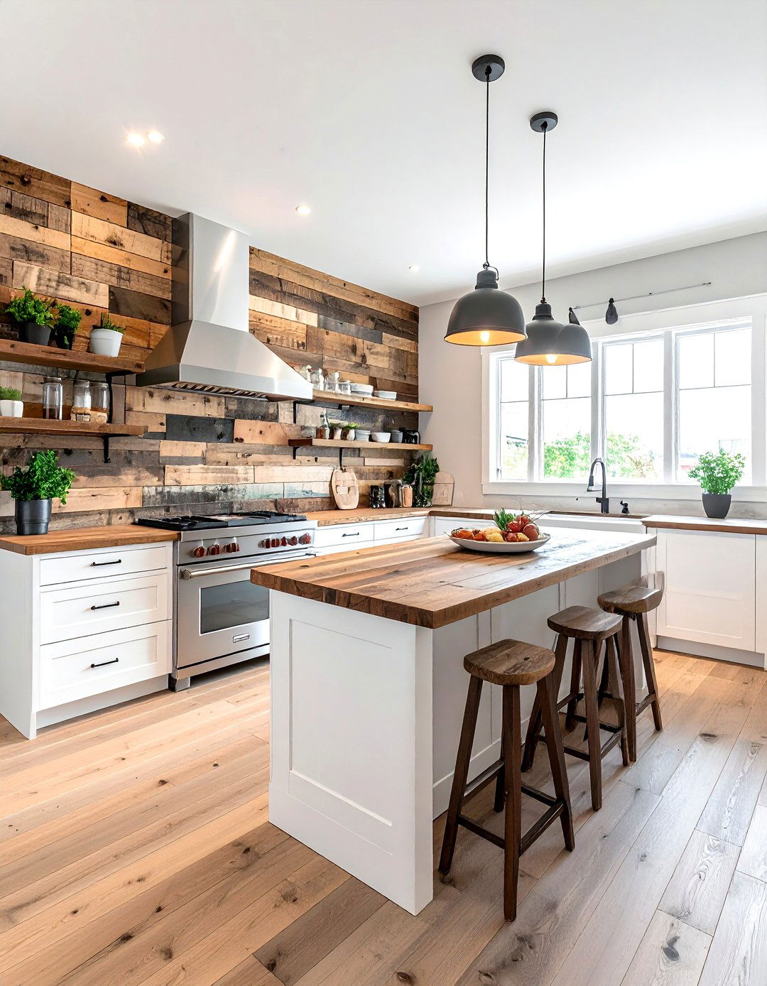 Pallet Wood Backsplash - 30 DIY kitchen backsplash ideas