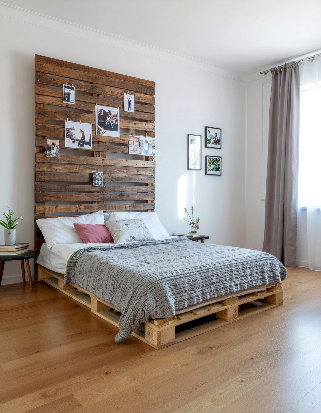 Pallet Wood Photo Board - 30 bedroom photo displays