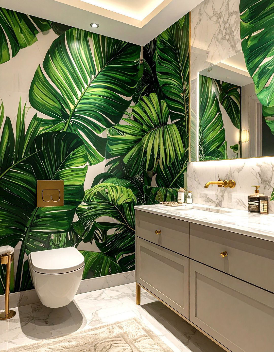 Palm Leaf Wallpaper - 30 Hollywood regency decor ideas