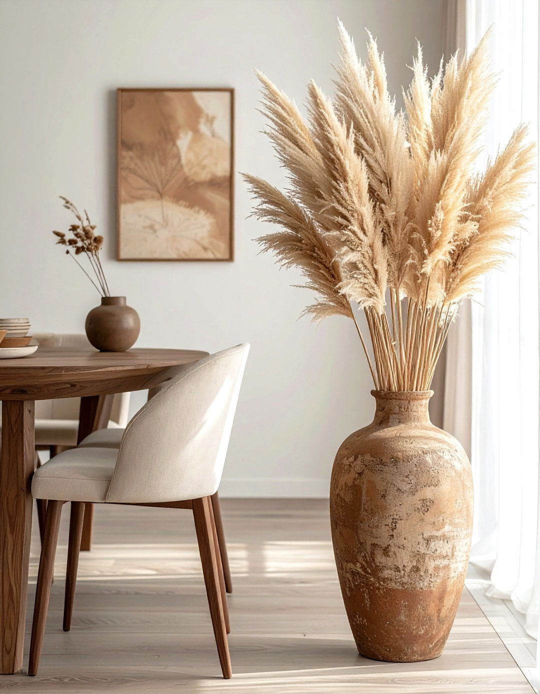 Pampas Grass In Floor Vase - 30 tall centerpiece dining ideas