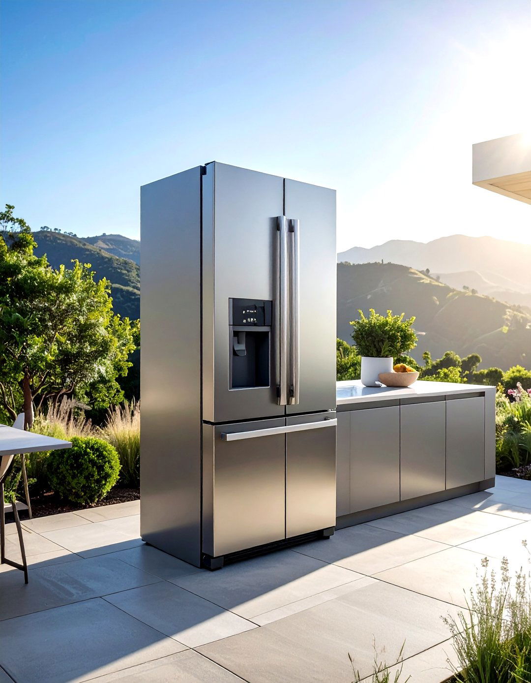 Panel Ready Integrated Refrigerator - 30 outdoor kitchen refrigerator ideas