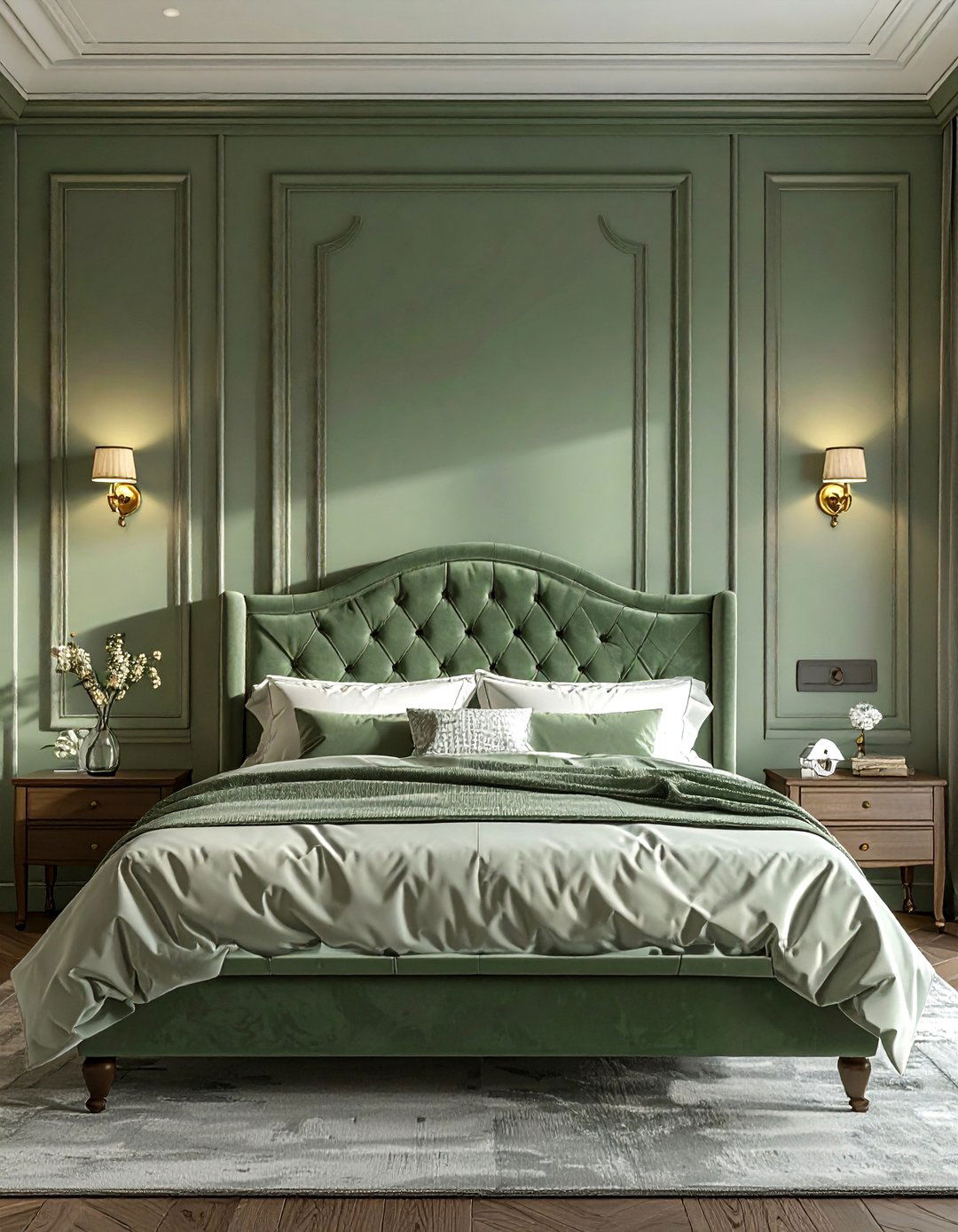 Panelled Wall Bedroom - 30 new build bedroom ideas