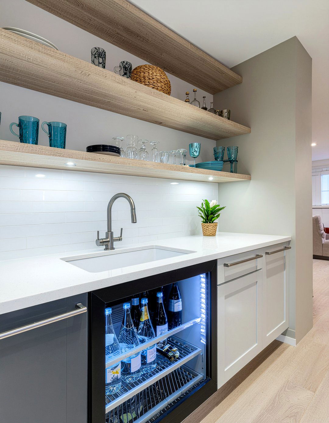 Pantry Beverage Center - 30 butler's pantry kitchen ideas
