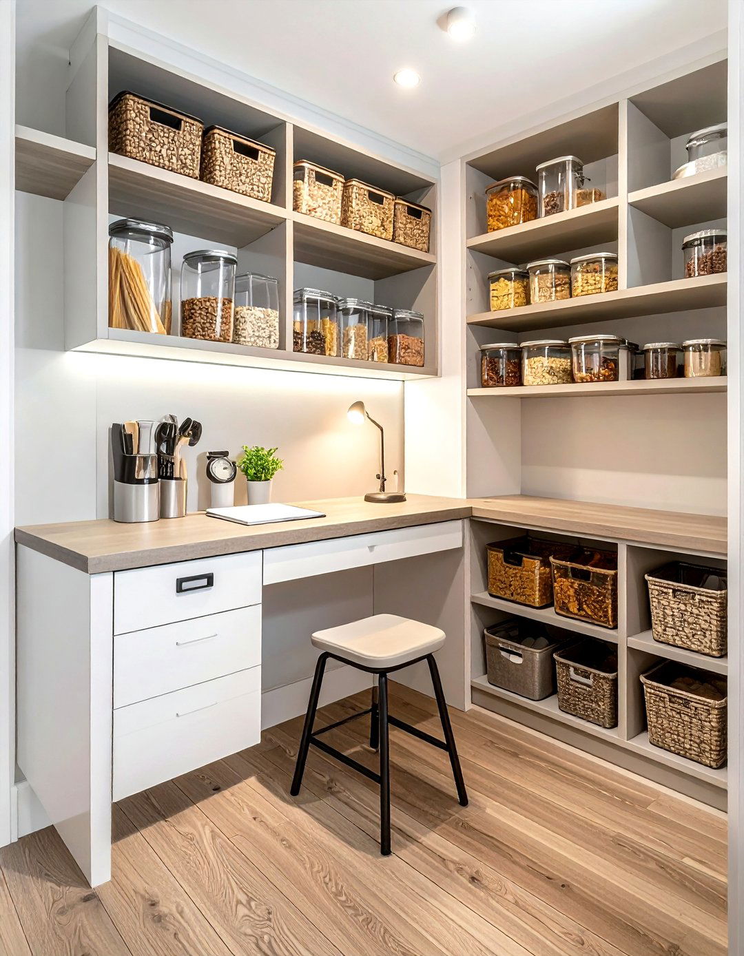 Pantry Desk Conversion - 30 kitchen homework station ideas