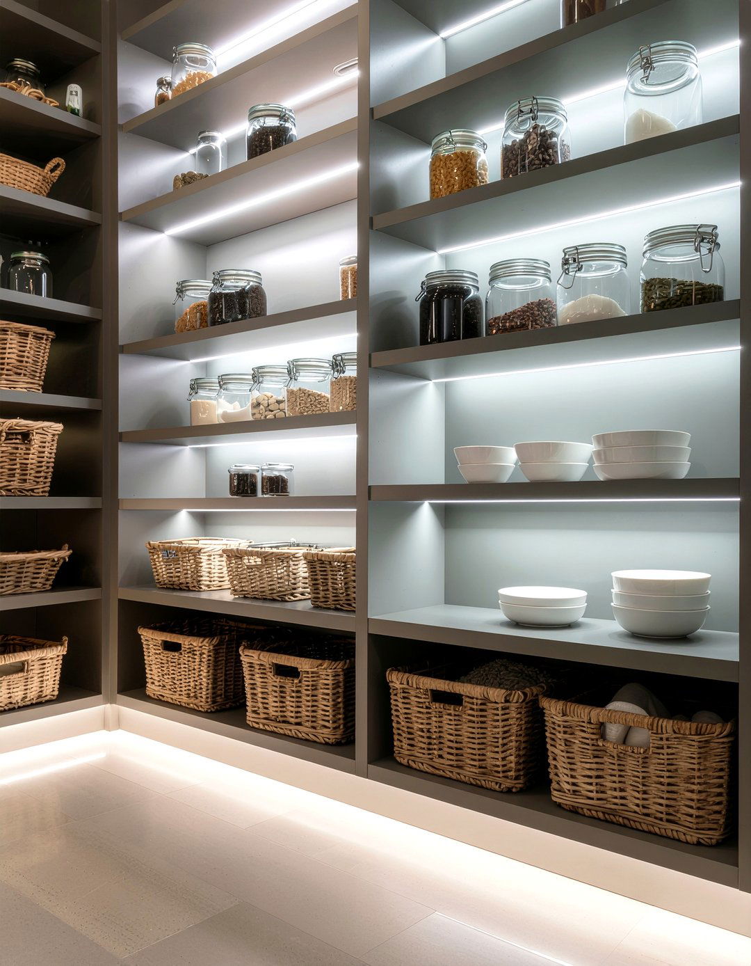 Pantry Lighting Strip - 30 pantry organization kitchen ideas
