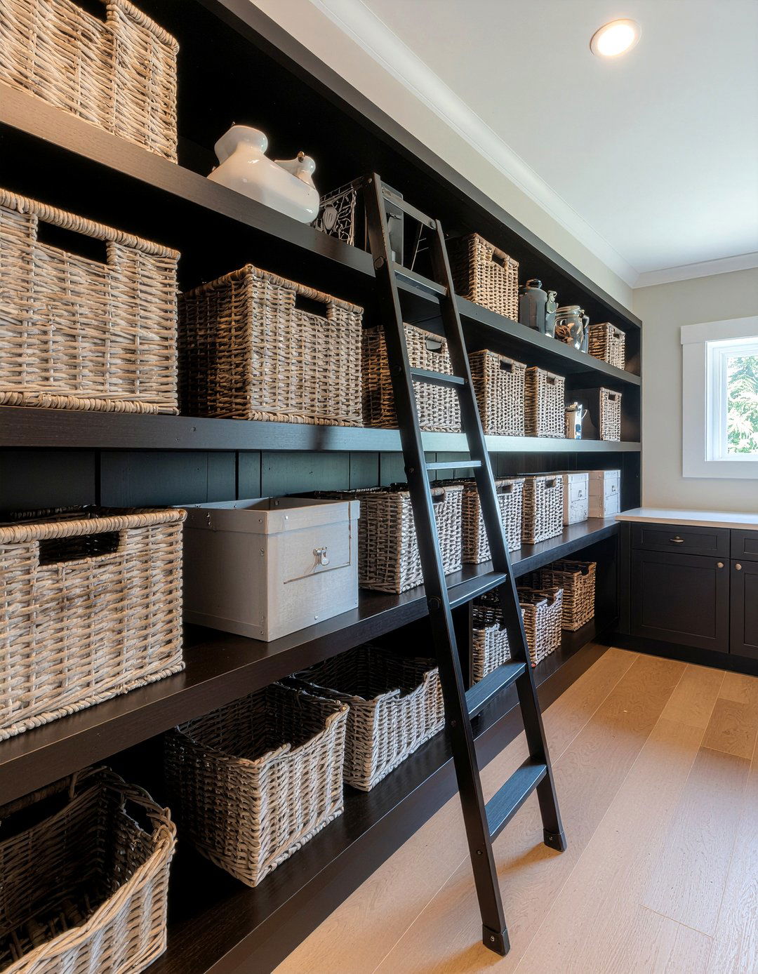 Pantry Shelving With Ladder - 30 pantry shelving kitchen ideas