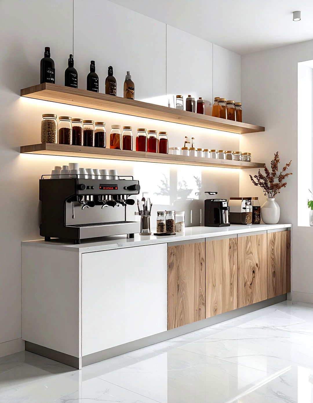 Pantry coffee bar - 30 reach-in pantry kitchen ideas