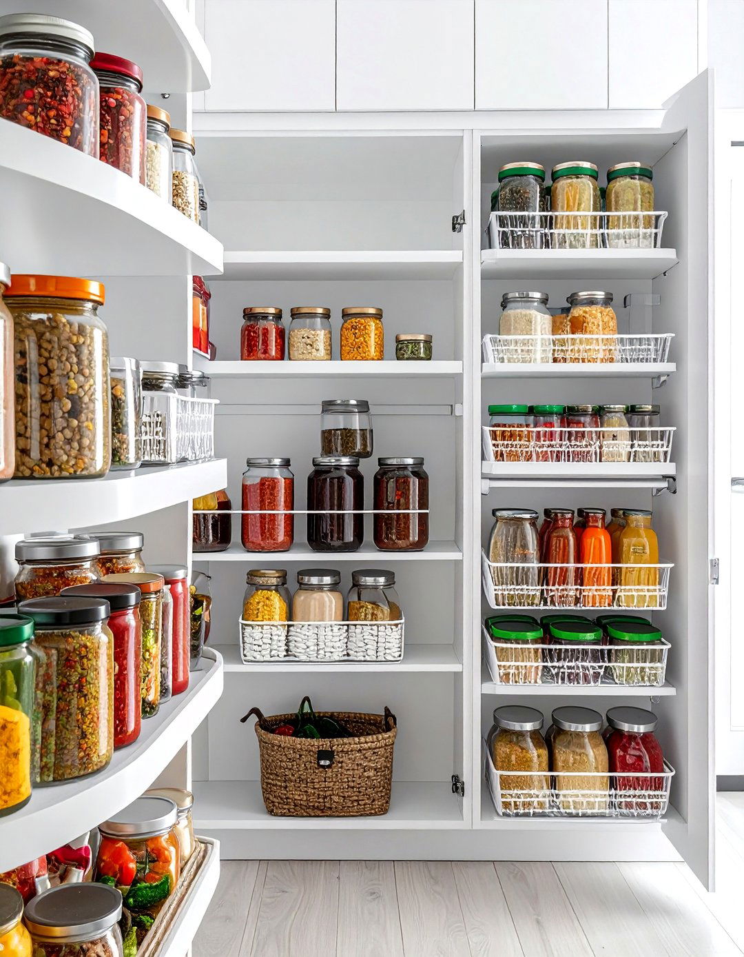 Pantry door racks - 30 reach-in pantry kitchen ideas