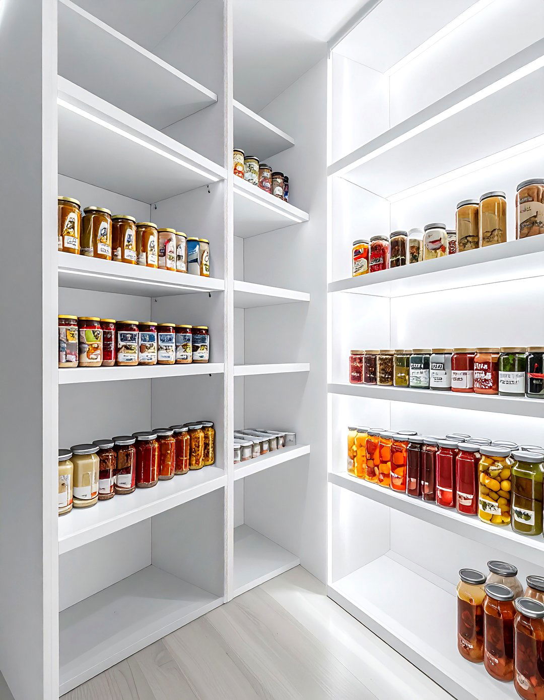 Pantry tiered shelving - 30 reach-in pantry kitchen ideas