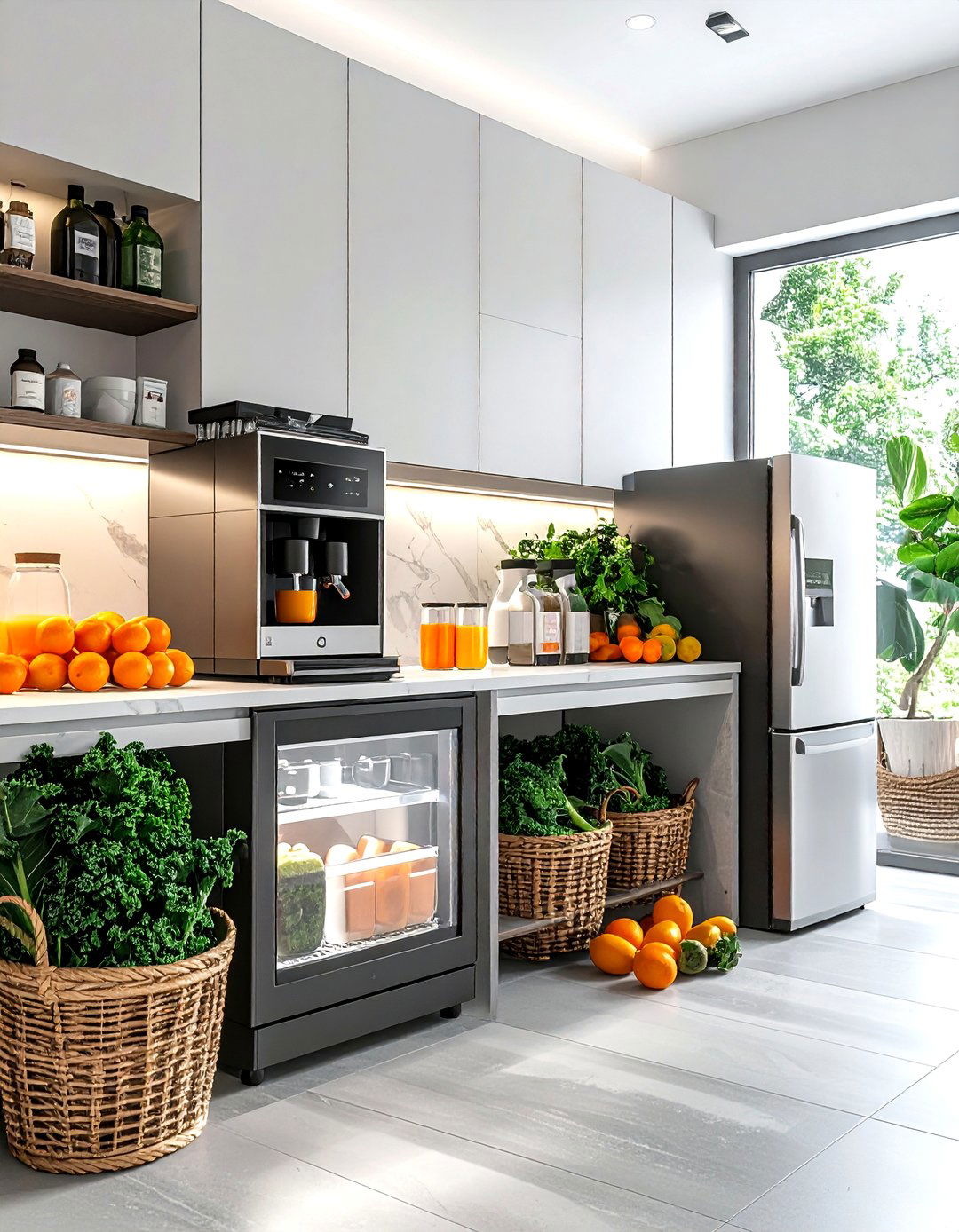 Pantry with juice bar - 30 walk-in pantry kitchen ideas