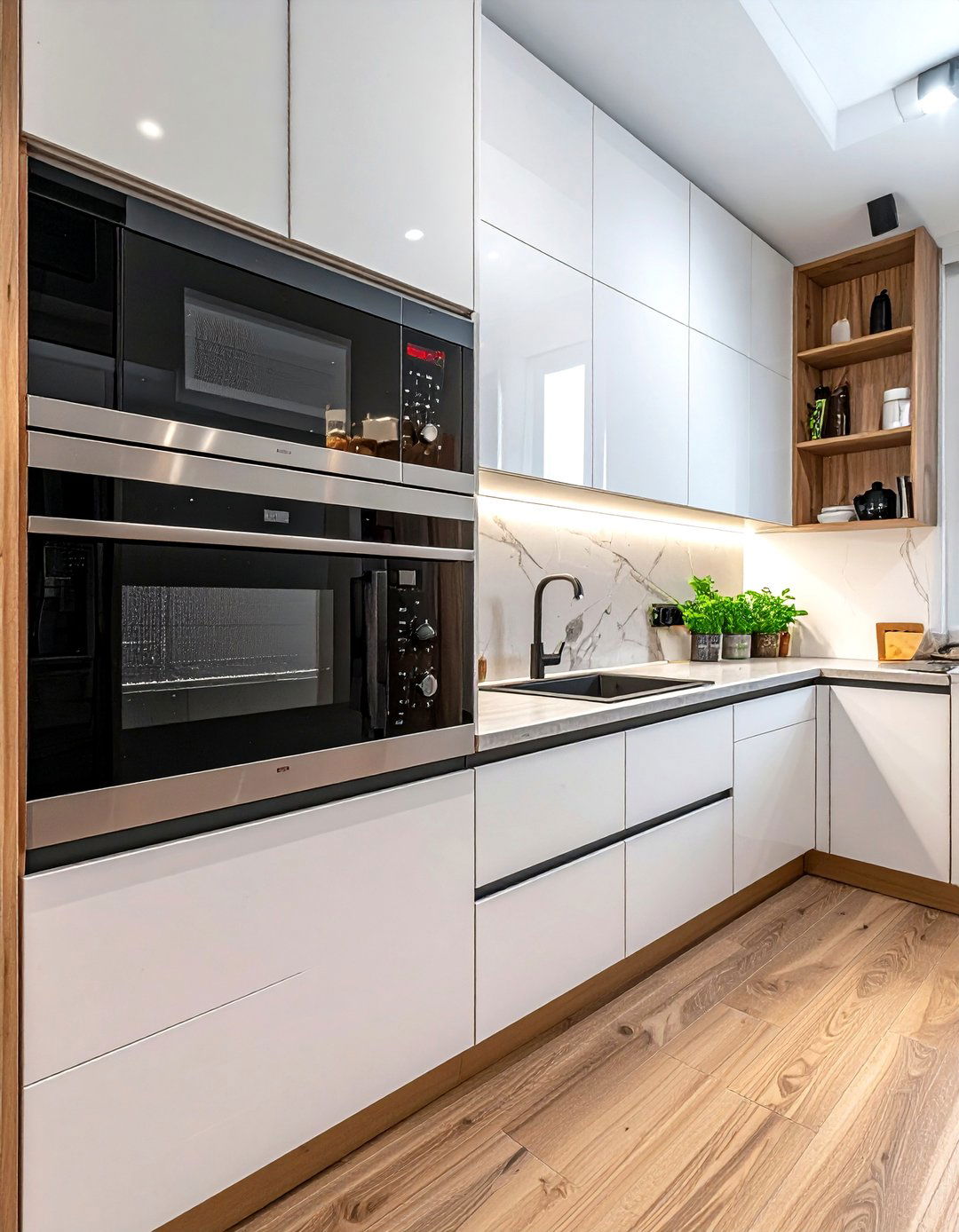 Pantry with microwave station - 30 walk-in pantry kitchen ideas