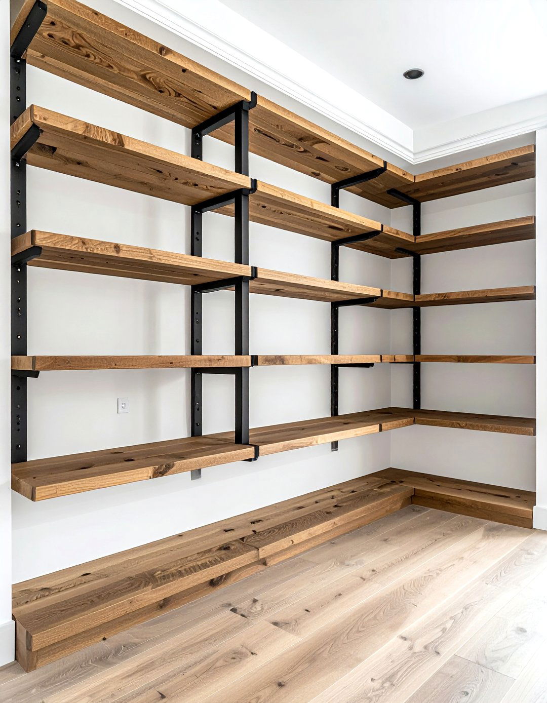 Pantry with wooden shelving - 30 walk-in pantry kitchen ideas