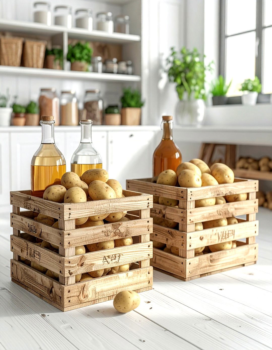 Pantry wooden crates - 30 reach-in pantry kitchen ideas