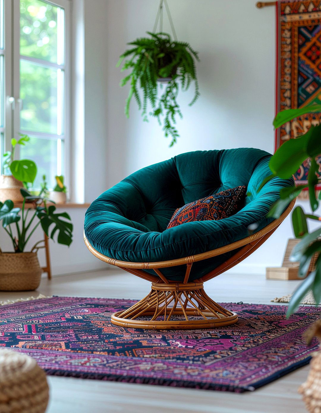 Papasan Chair With Plush Cushion - 30 living room lounge chairs