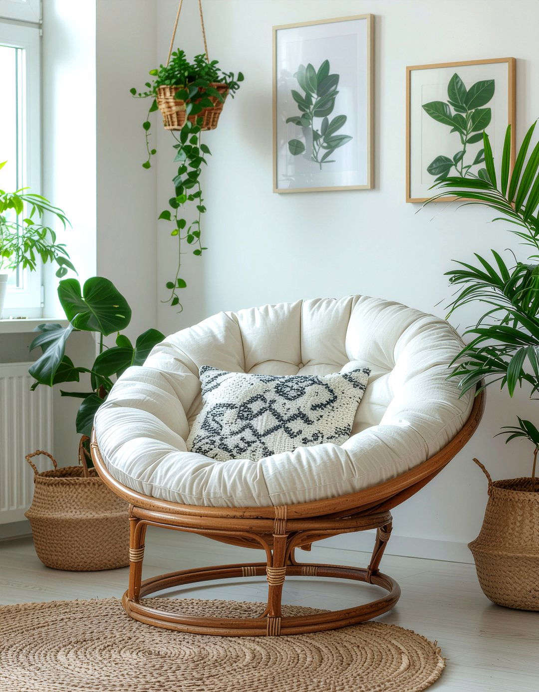 Papasan chair - 30 living room accent chair ideas