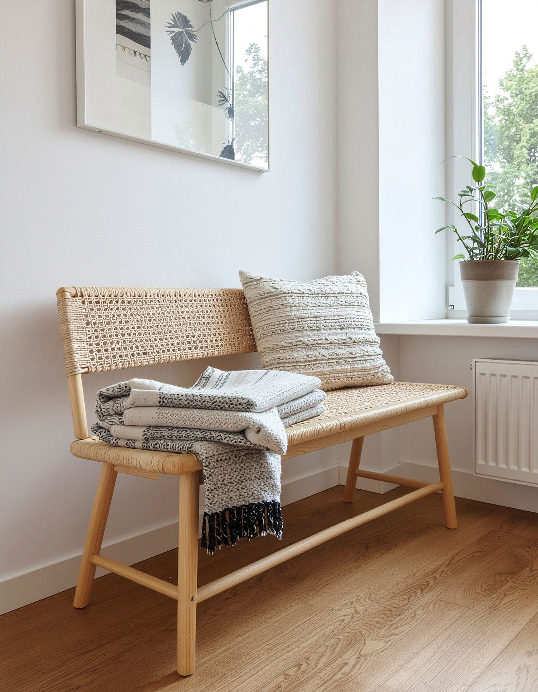 Paper Cord Bench - 30 living room Danish modern furniture ideas