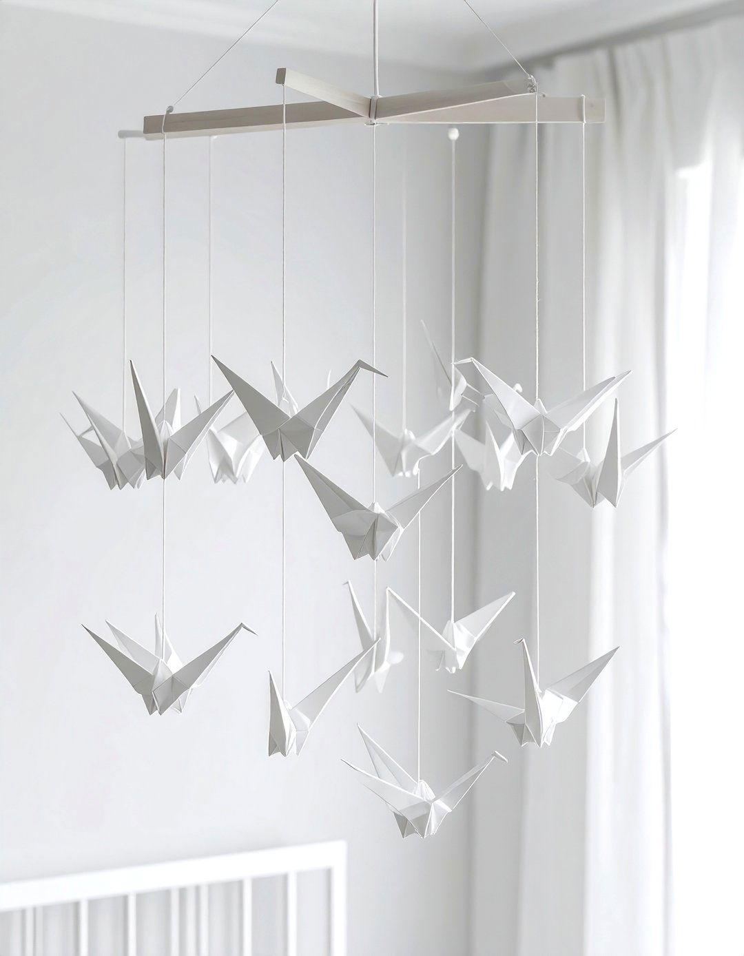 Paper Crane Nursery Mobile - 30 nursery mobile ideas