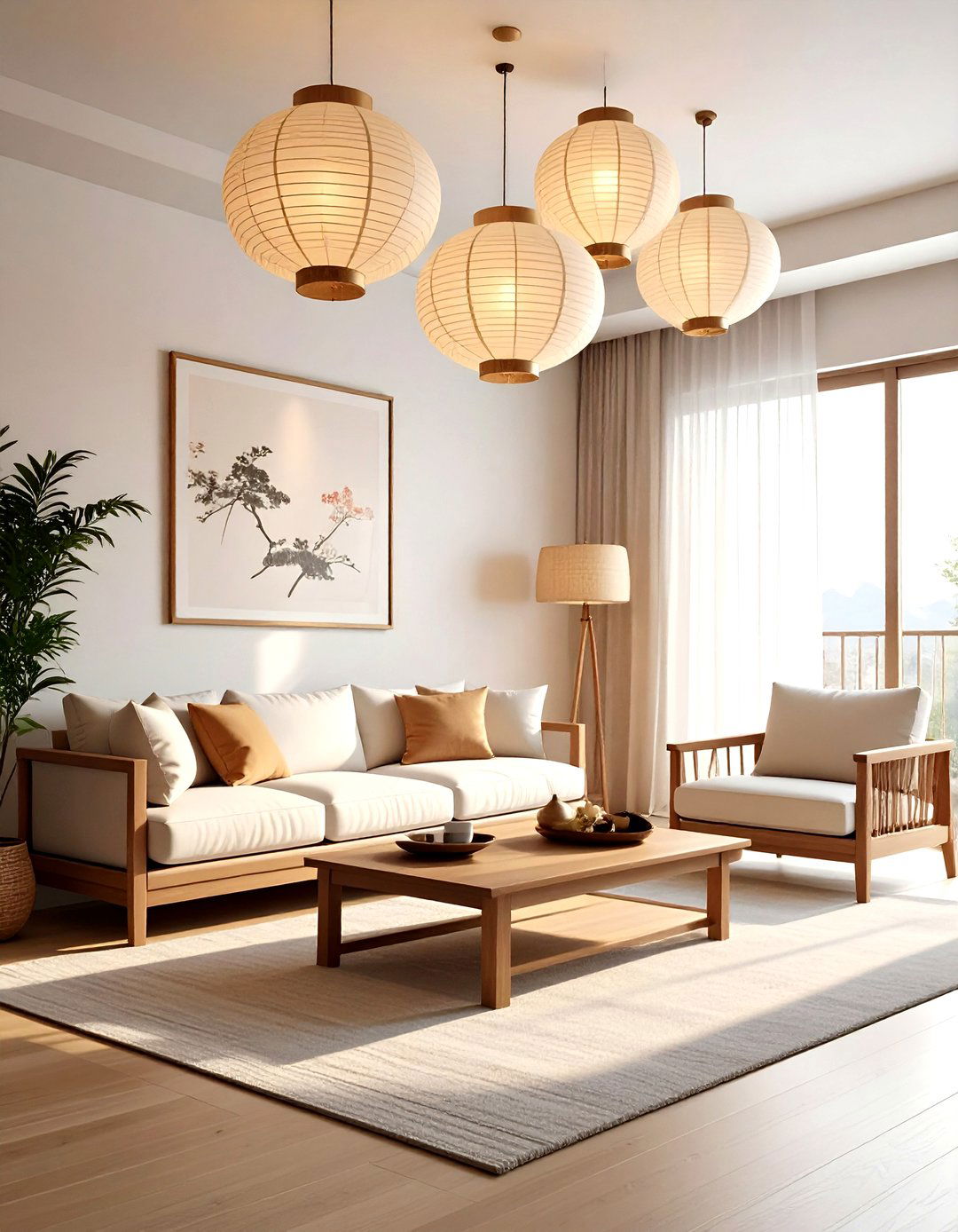 Paper Lantern Living Room - 30 zen living room ideas