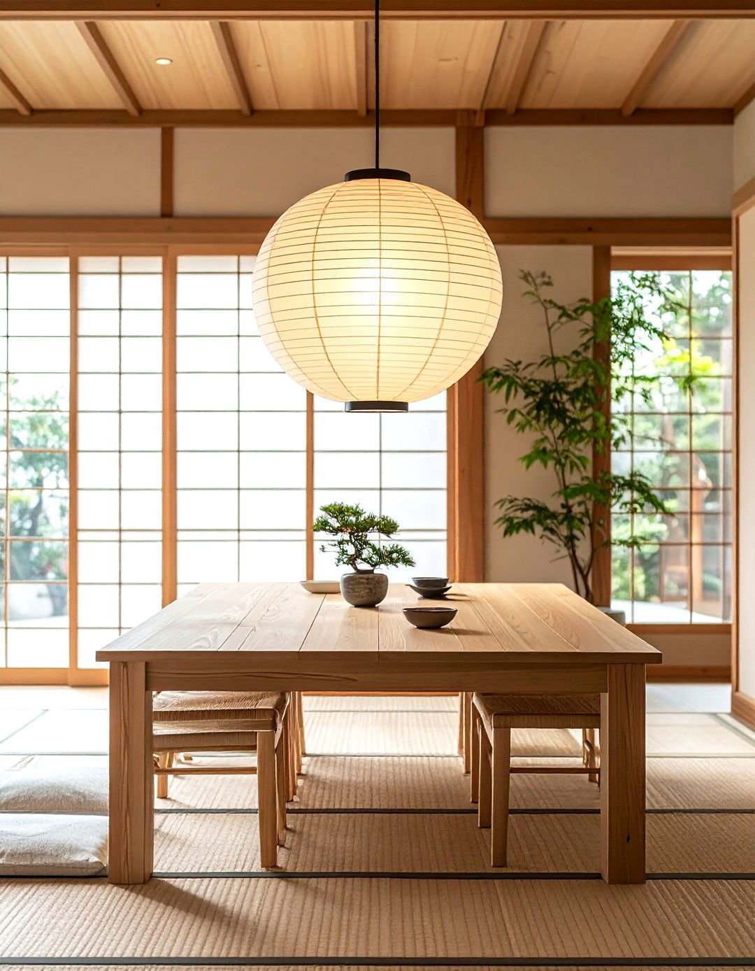 Paper Lantern Pendant - 30 dining room pendant lighting ideas