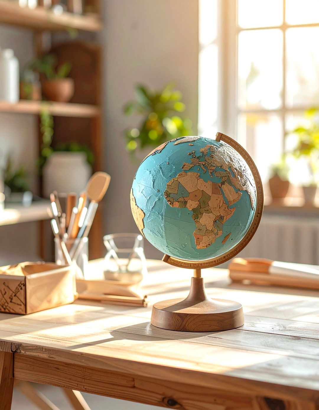 Paper Mache Globe - 30 globe decor ideas