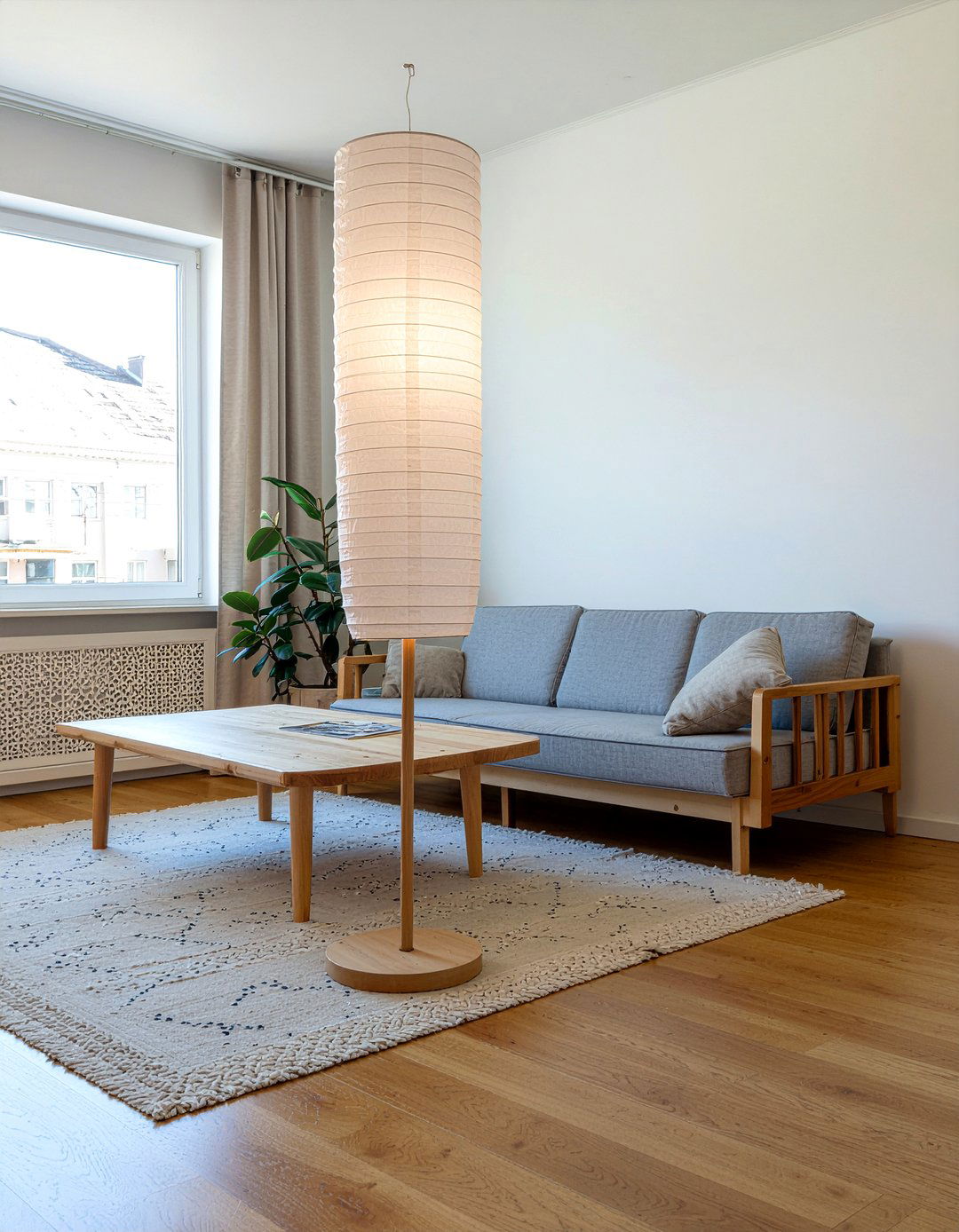 Paper lantern floor lamp - 30 living room floor lamps