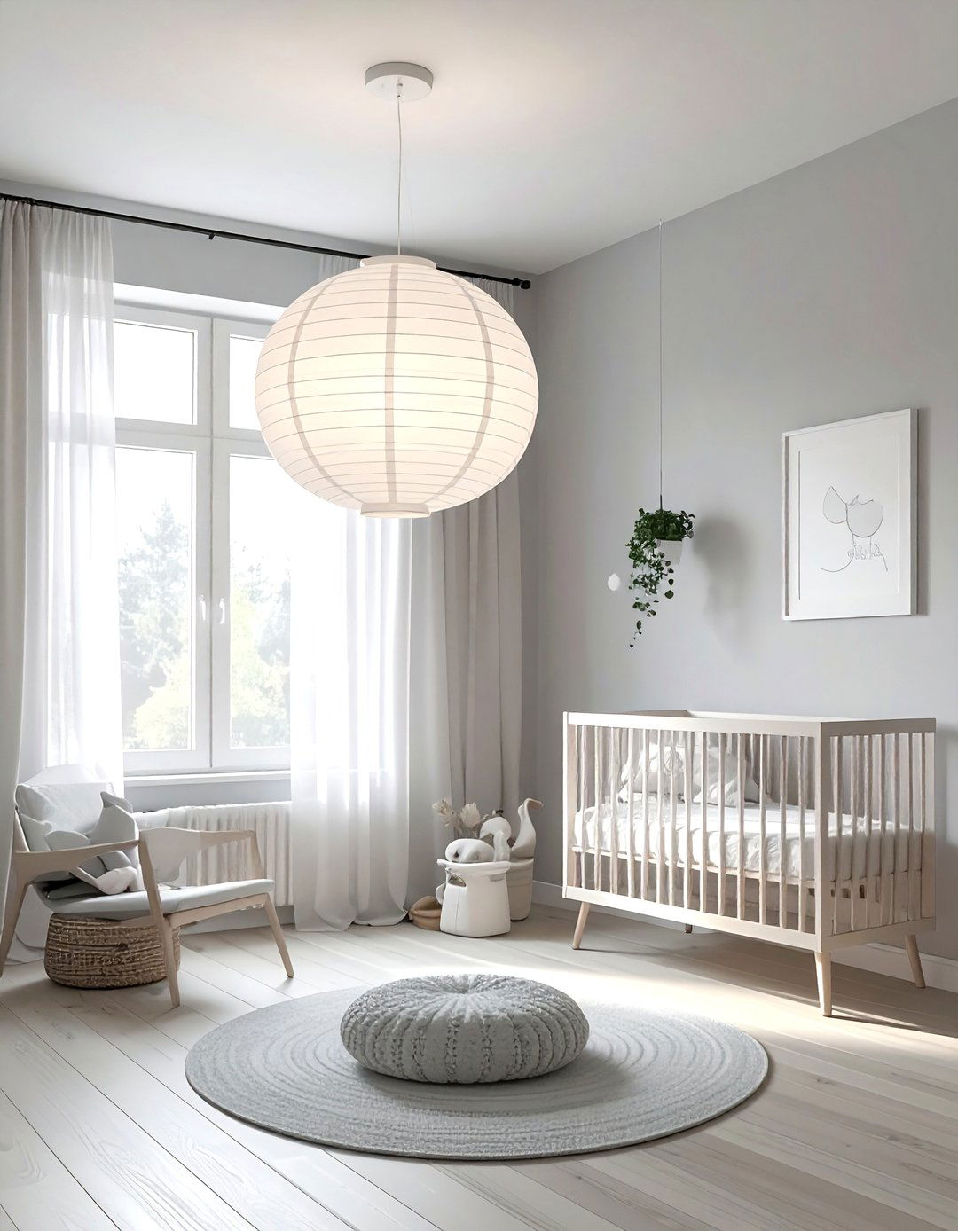 Paper lantern nursery light - 30 nursery lighting ideas